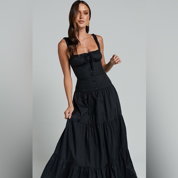 knee length dresses for ladies Heart Shaped Mini Dress Black main image 0
